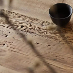 Дизайнерский журнальный стол квадратный с черным трапециевидным основанием Wokab варинант исполнения - 4 | Loft Concept в Волгограде