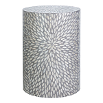 Столик с инкрустацией с перламутровым узором Flower Grey варинант исполнения - 1 | Loft Concept в Волгограде