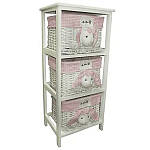 Стеллаж для детской с животными с плетенными корзинами Cute Elephant варинант исполнения - 1 | Loft Concept в Волгограде