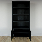 Книжный Стеллаж Elsa Dreams Black с задней стенкой варинант исполнения - 4 | Loft Concept в Волгограде