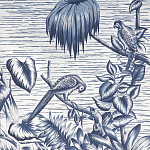 Обои ручная роспись Le Brésil Mer Bleue варинант исполнения - 1 | Loft Concept в Волгограде