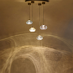 Подвесной светильник с прозрачным стеклянным плафоном округлой формы Effervia  варинант исполнения - 5 | Loft Concept в Волгограде