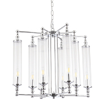 Люстра с 8-ю прозрачными цилиндрическими плафонами Jeanette варинант исполнения - 1 | Loft Concept в Волгограде