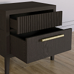 Прикроватная Тумбочка Primo с двумя ящиками Темный орех варинант исполнения - 4 | Loft Concept в Волгограде