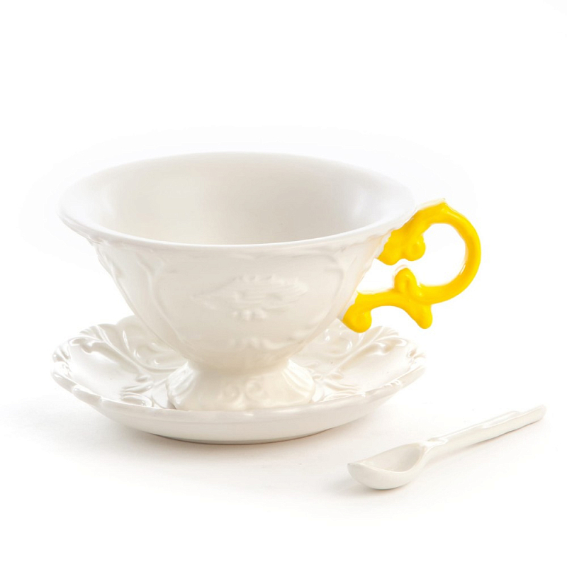 Чайная пара Seletti I-Tea Yellow Белый Желтый Чайная пара Seletti I-Tea Yellow Белый Желтый в Волгограде | Loft Concept