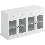 Широкая тумба с ящиками и стеклянными дверцами Percent Glass Cabinet варинант исполнения - 1 | Loft Concept в Волгограде