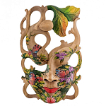 Маска деревянная резная расписная Tropical Paradise варинант исполнения - 2 | Loft Concept в Волгограде