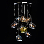 Люстра каскадная с 9-ю разноцветными стеклянными плафонами Kaleido варинант исполнения - 3 | Loft Concept в Волгограде