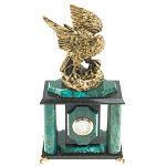 Часы настольные из натурального камня с декором в виде орла Eagle Stone Clock варинант исполнения - 5 | Loft Concept в Волгограде