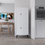 Комод белый с 4-мя дверцами на металлических ножках SPARK MULTIPURPOSE CABINET WHITE варинант исполнения - 10 | Loft Concept в Волгограде