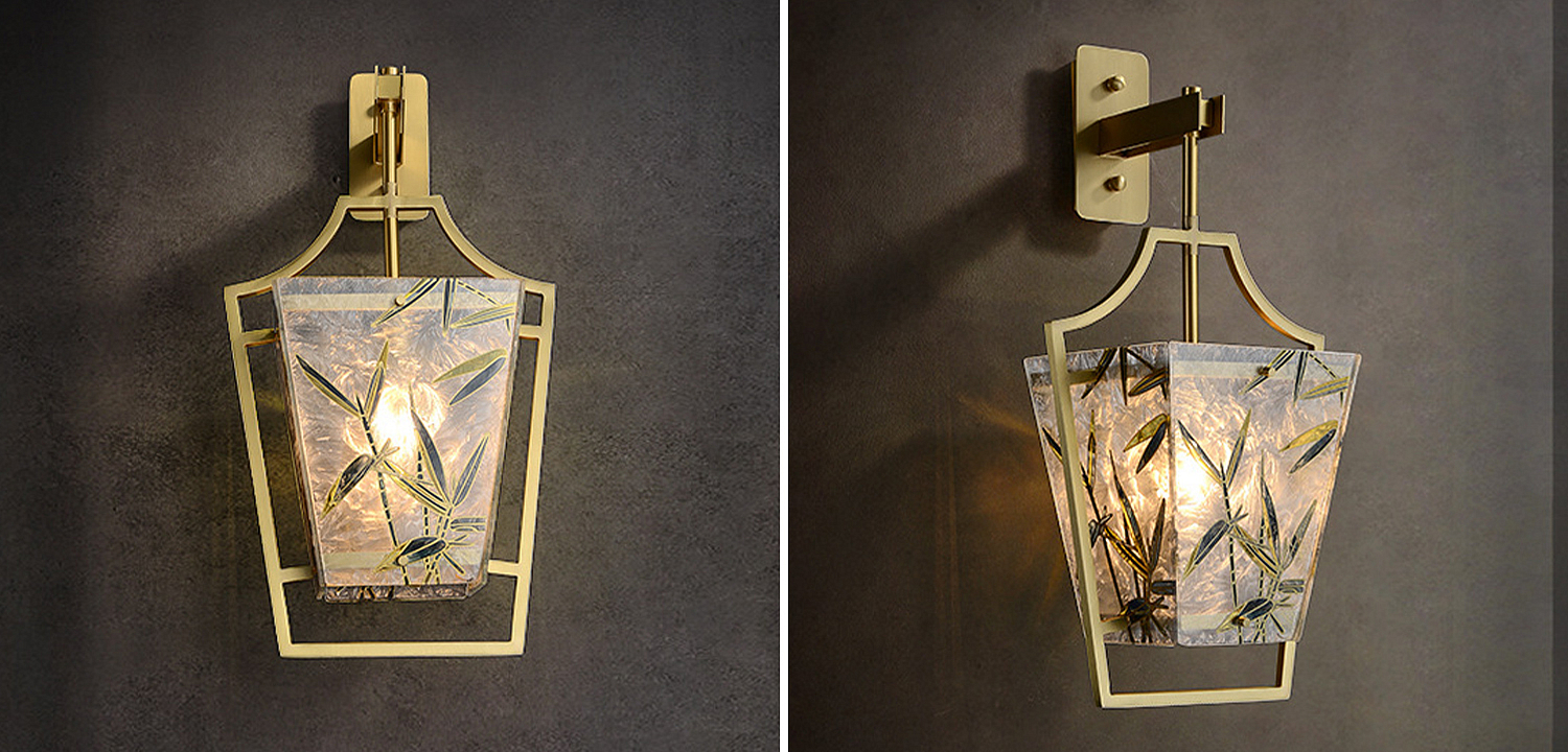 Бра витраж Бамбук Glass bamboo Wall Lamp Бра витраж Бамбук Glass bamboo Wall Lamp - Loft-Concept в Волгограде