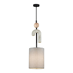 Подвесной светильник с серым тканевым плафоном Flourish варинант исполнения - 2 | Loft Concept в Волгограде