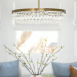 Люстра круглая с подвесками в форме стеклянных капель Glass Rain варинант исполнения - 6 | Loft Concept в Волгограде