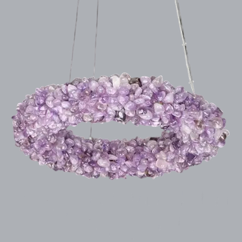 Люстра кргулая из фиолетового хрустального камня Purple Diamond Фиолетовый Люстра кргулая из фиолетового хрустального камня Purple Diamond Фиолетовый в Волгограде | Loft Concept