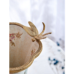 Ваза голубого цвета из фарфора с цветочным рисунком и бронзовой стрекозой Blue Garden варинант исполнения - 8 | Loft Concept в Волгограде