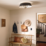 Подвесной светильник с конусовидным металлическим абажуром черного цвета Kichler варинант исполнения - 19 | Loft Concept в Волгограде