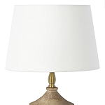 Настольная лампа деревянная с белым абажуром Wooden Table Lamp варинант исполнения - 5 | Loft Concept в Волгограде