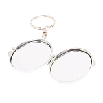 Зеркало брелок карманное двухстороннее из натурального камня Оникс Silver Stone Mirrors варинант исполнения - 3 | Loft Concept в Волгограде