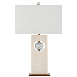 Настольная лампа из мрамора с тканевым прямоугольным абажуром Eternity варинант исполнения - 5 | Loft Concept в Волгограде