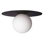 Потолочный светильник с белым шарообразным плафоном и черным круглым основанием Matisse варинант исполнения - 2 | Loft Concept в Волгограде
