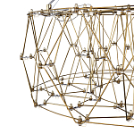 Люстра с тонкой металлической конструкцией цвета золото Quasar варинант исполнения - 5 | Loft Concept в Волгограде