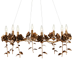 Люстра с каркасом в виде цветков розы и тканевыми абажурами Flowers and Fox Roses варинант исполнения - 3 | Loft Concept в Волгограде