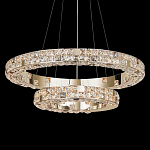 Люстра из 2-х колец с мозаичным хрустальным оформлением Sparks of Crystal варинант исполнения - 4 | Loft Concept в Волгограде