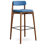 Барный стул из массива ясеня с обивкой из рогожки Elegant Ash варинант исполнения - 1 | Loft Concept в Волгограде