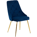 Стул в темно-синей велюровой обивке Ward Dark Blue Velour Chair варинант исполнения - 1 | Loft Concept в Волгограде