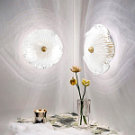 Бра в форме прозрачного стеклянного цветка с рельефной текстурой Textured Glass варинант исполнения - 13 | Loft Concept в Волгограде