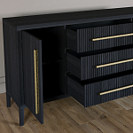 Буфет Primo с тремя ящиками и двумя фасадами Черный дуб варинант исполнения - 5 | Loft Concept в Волгограде