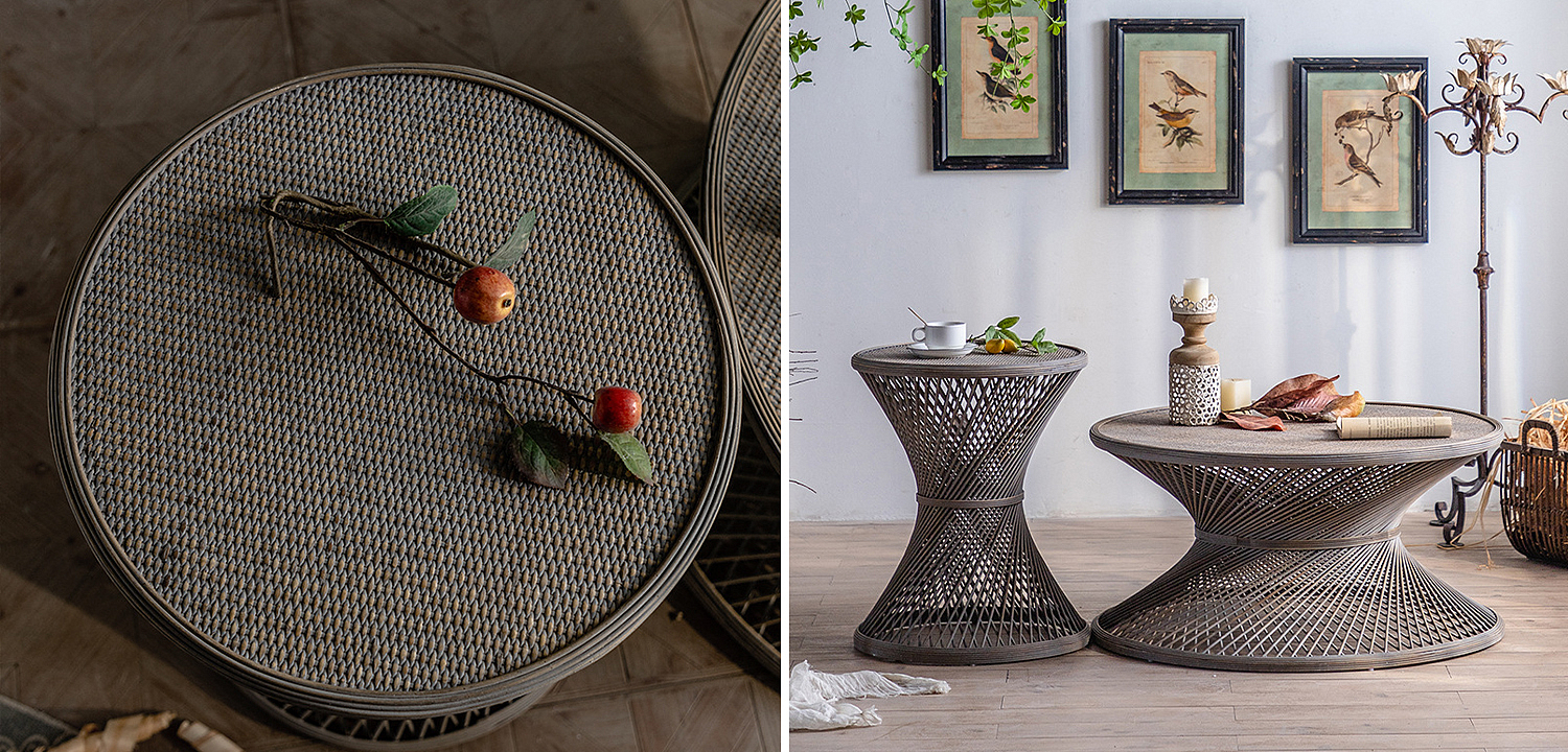 Кофейный стол Zaire Wicker Coffee Table Dark Кофейный стол Zaire Wicker Coffee Table Dark - Loft-Concept в Волгограде