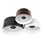 Потолочный светильник с 3-мя цилиндрическими абажурами черного белого и коричневого цвета Urban Dome варинант исполнения - 1 | Loft Concept в Волгограде