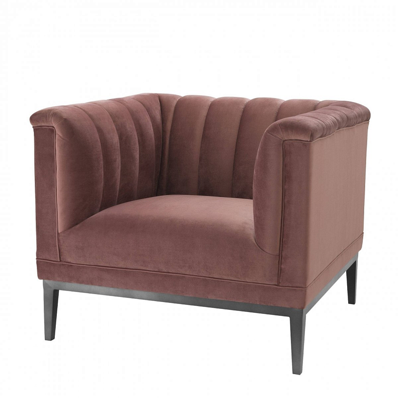 Кресло Eichholtz Chair Raffles Rose Розовый пастельный Темная бронза Кресло Eichholtz Chair Raffles Rose Розовый пастельный Темная бронза в Волгограде | Loft Concept