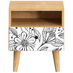 Прикроватная тумба с изображением на ящике Elise Nightstand варинант исполнения - 12 | Loft Concept в Волгограде
