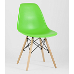 Пластиковый стул на ножках из массива бука Eames Light Green варинант исполнения - 1 | Loft Concept в Волгограде