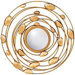 Зеркало в круглой раме украшенной раковинами с жемчугом Pearl in the Gleam варинант исполнения - 1 | Loft Concept в Волгограде