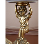 Чаша с цветочным орнаментом на ножке в виде бронзового ангела Eden Garden варинант исполнения - 9 | Loft Concept в Волгограде