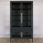 Витрина Primo со стеклянными фасадами и 2 ящиками Черный дуб варинант исполнения - 1 | Loft Concept в Волгограде