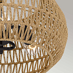 Потолочный светильник с плафоном из плетеного джута и черным каркасом Quoizel варинант исполнения - 6 | Loft Concept в Волгограде