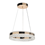 Люстра в виде кольца золотого цвета с прозрачными вставками Radiant Rail варинант исполнения - 2 | Loft Concept в Волгограде