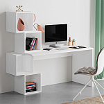 Стол письменный белый с 4-мя открытыми полками BALANCE WHITE варинант исполнения - 2 | Loft Concept в Волгограде