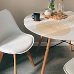 Стул с основой из пластика и мягким сиденьем Arvika White варинант исполнения - 9 | Loft Concept в Волгограде