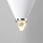 Подвесной светильник светодиодный в виде ряда белых металлических конусов  Herringbone варинант исполнения - 7 | Loft Concept в Волгограде