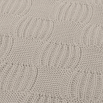 Плед из хлопка рельефной вязки бежево-серого цвета Waffle Comfort варинант исполнения - 3 | Loft Concept в Волгограде