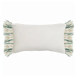 Чехол на подушку мятного цвета с бахромой и объемным узором Ethnic mix варинант исполнения - 4 | Loft Concept в Волгограде