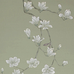 Обои ручная роспись Magnolia Canopy Colourway SC-287 on Aquamarine slub silk варинант исполнения - 1 | Loft Concept в Волгограде