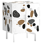 Тумба белая с рисунком Short Graph варинант исполнения - 1 | Loft Concept в Волгограде