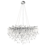 Люстра подвесная с прозрачными стеклянными подвесками в форме капель Диаметр 80 см Droplet Chandelier варинант исполнения - 2 | Loft Concept в Волгограде