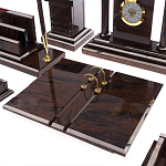 Настольный письменный набор из природного камня обсидиана с декором в виде орла Golden Eagle варинант исполнения - 3 | Loft Concept в Волгограде